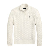 Maglia in cotone a trecce con cerniera