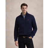 Maglia in cotone a trecce con cerniera