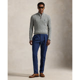 Maglia in cotone a trecce con cerniera