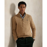 Maglia in cotone a trecce con cerniera