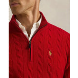 Maglia in cotone a trecce con cerniera